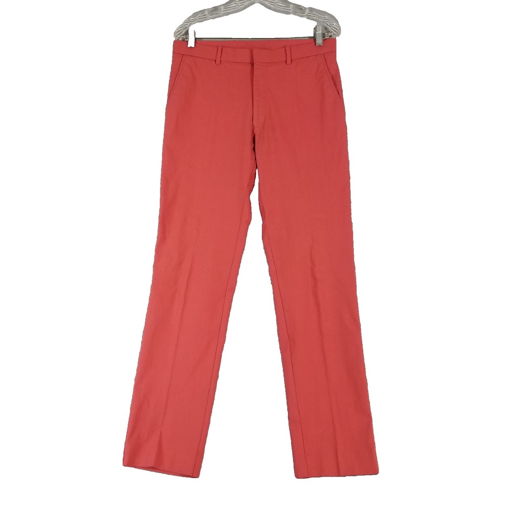 Tommy Hilfiger Pants Mens 32x32 Pink Chino Slim Straight Flex Stretch Casual